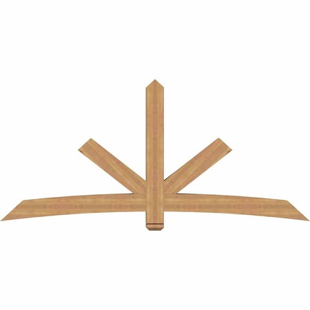 Ekena Millwork Alberta Smooth Timber Gable Bracket, Western Red Cedar, 96"W x 44"H x 5 1/2"D x 5 1/2"F, 11/12 Pitch GBW096X44X0606ALB00SWR